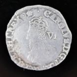 Charles I (1625-1649), sixpence, type 3a, 1635-36, 4th bust, m.m. crown.