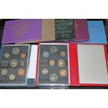 Seven proof coin sets including 1 x 'Coinage of the United Kingdom + Northern Ireland 1978', 1 x '