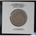 Charles I (1625-1649), sixpence, type 4.1, 1638-1639, m.m. anchor.