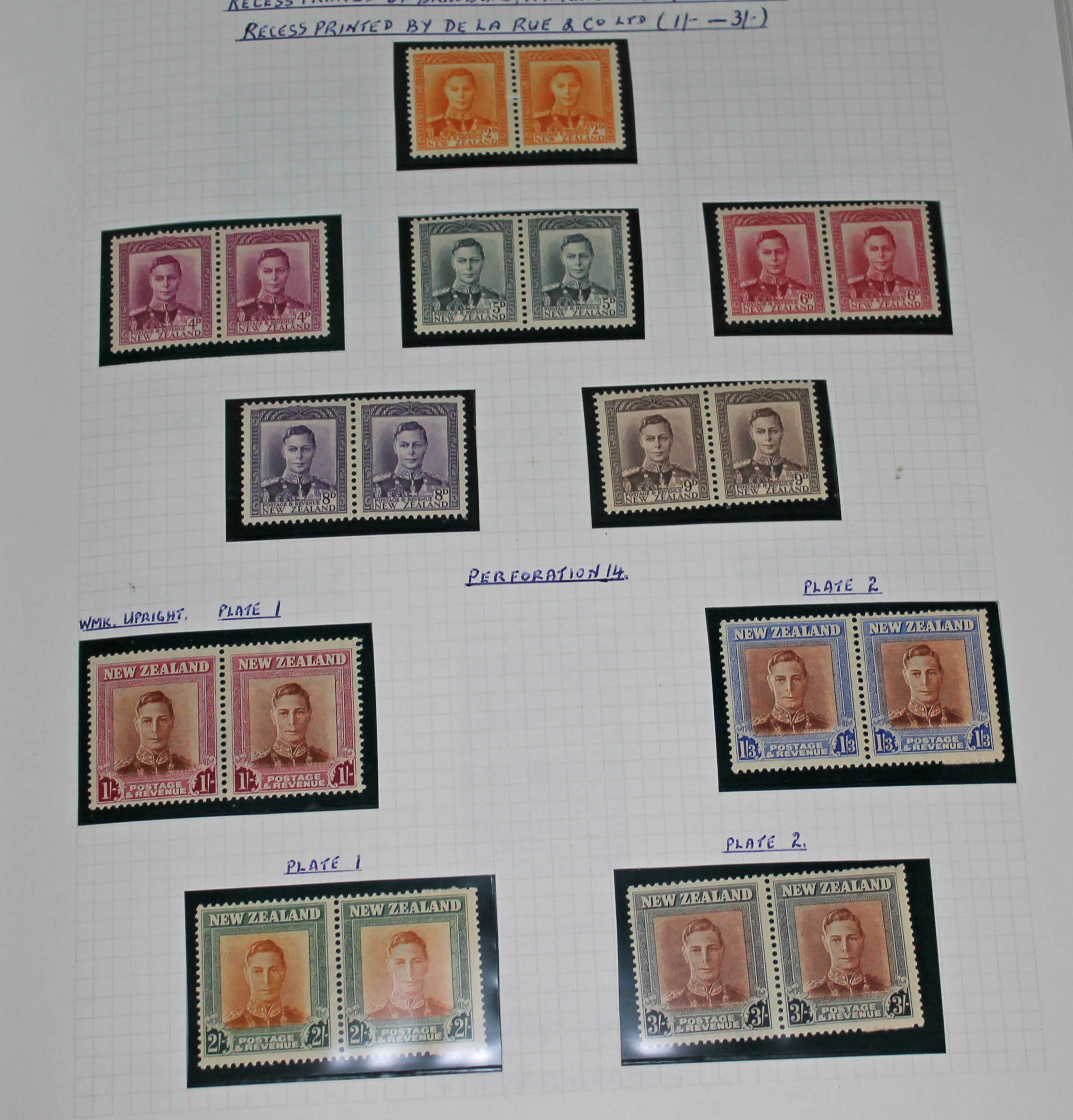 New Zealand mint stamp collection, one Stanley Gibbons Tower stamp album, 1920 to 1974, Victory