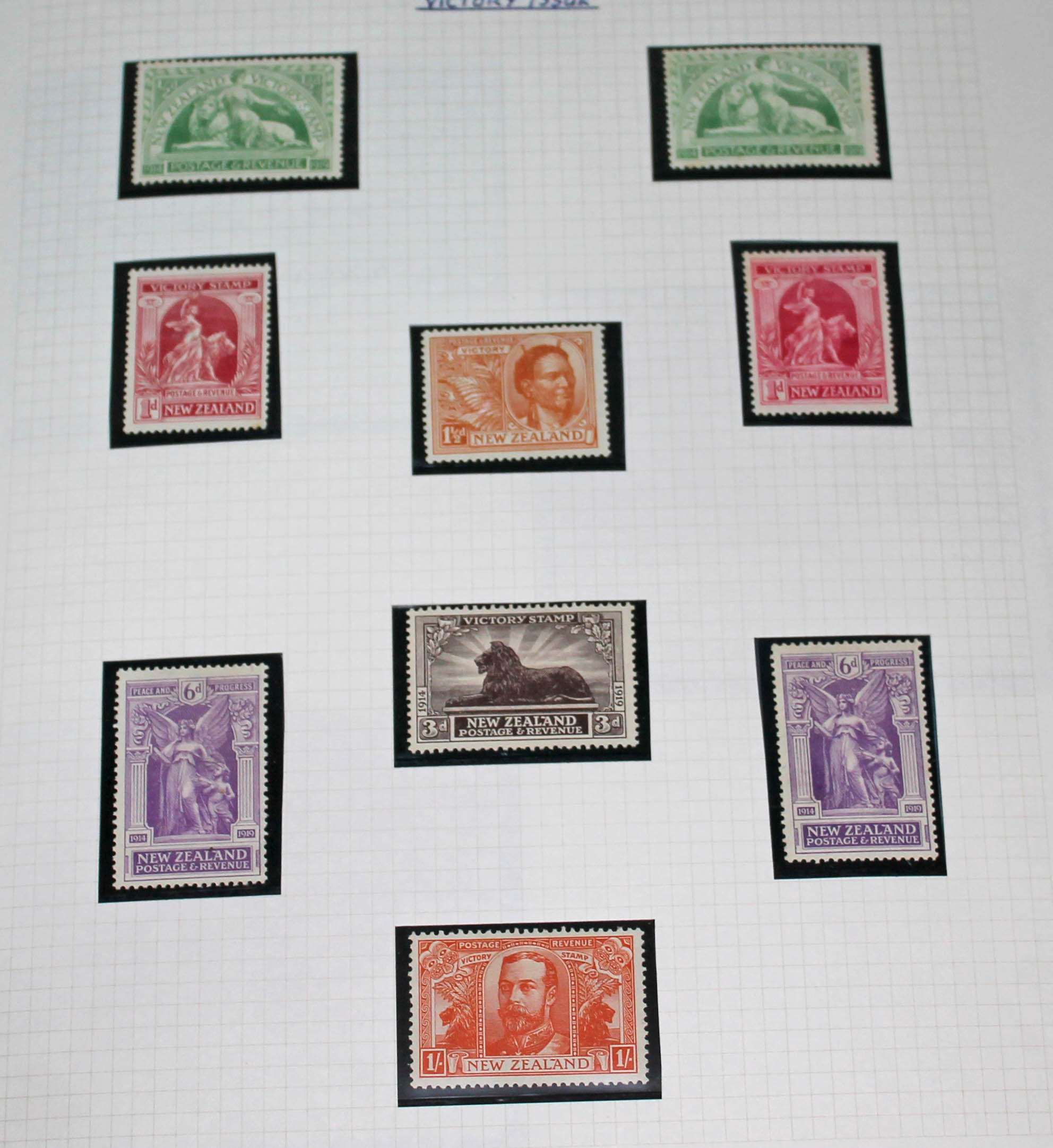 New Zealand mint stamp collection, one Stanley Gibbons Tower stamp album, 1920 to 1974, Victory - Image 9 of 10