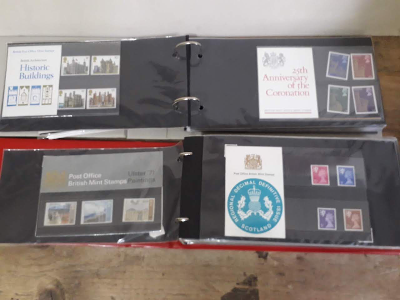 GB British Post Office mint stamp packs, 4 albums, circa 1970s, some high value, collectors packs, - Image 3 of 46