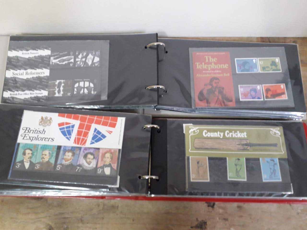 GB British Post Office mint stamp packs, 4 albums, circa 1970s, some high value, collectors packs, - Image 17 of 46