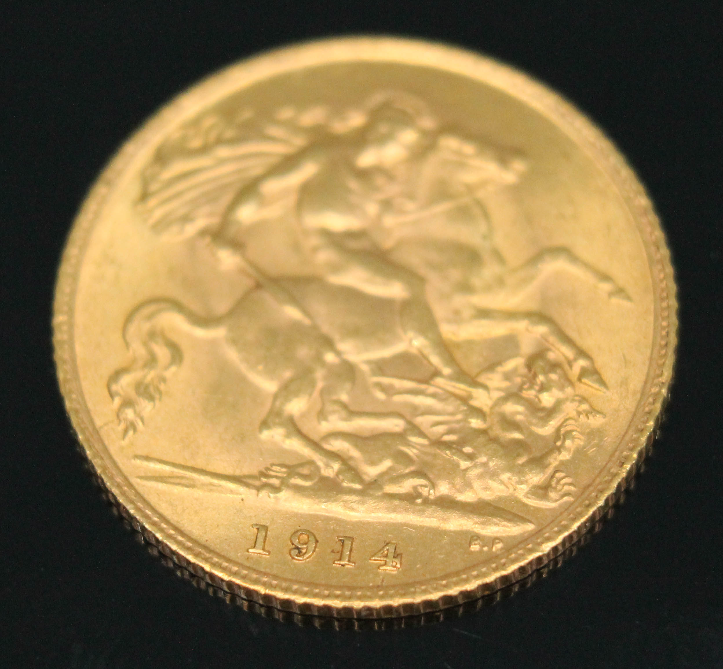 George V half sovereign 1914 with certificate ONLY 10% BUYER'S PREMIUM (INCLUSIVE OF VAT) NORMAL - Image 2 of 2