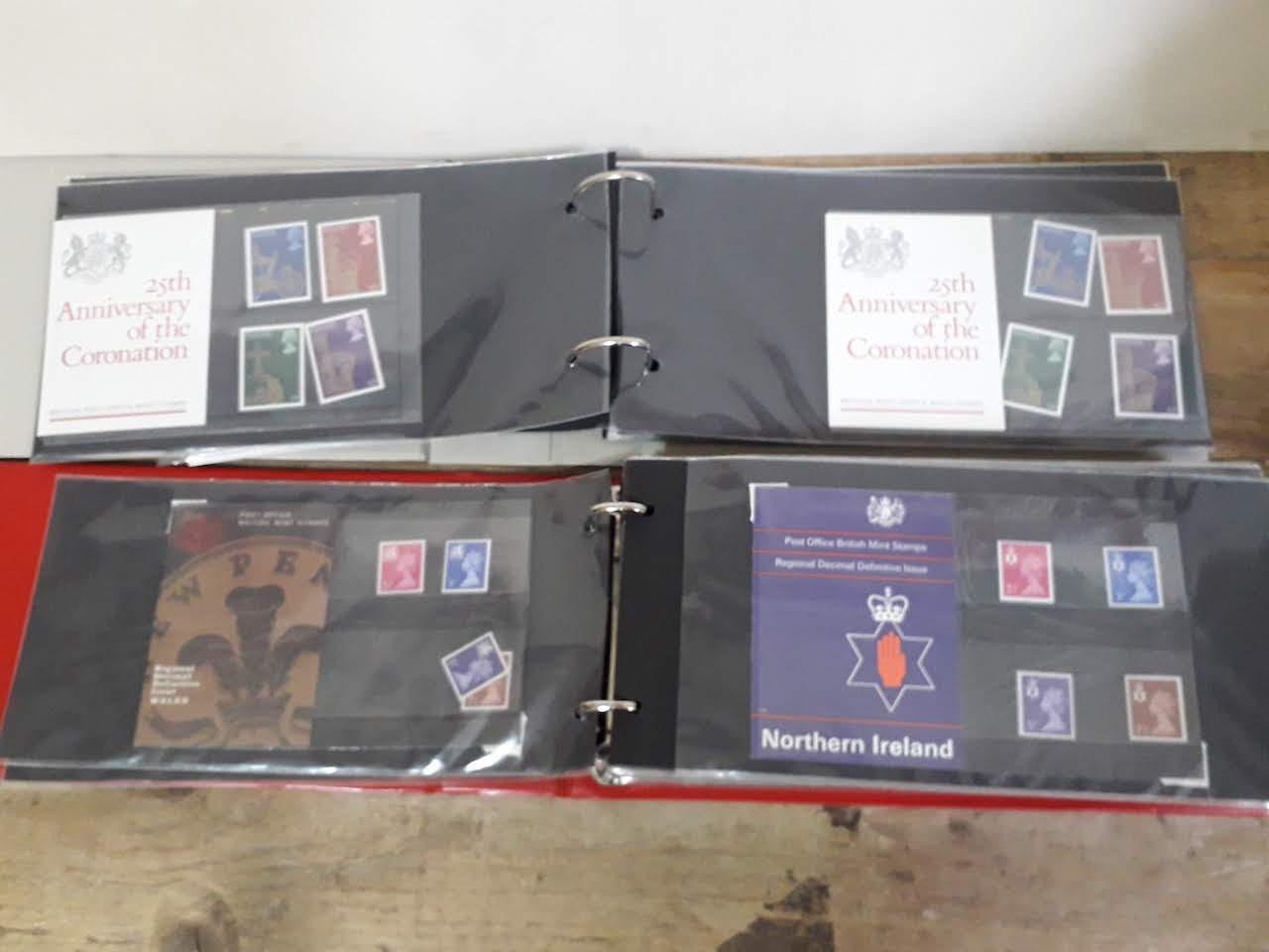 GB British Post Office mint stamp packs, 4 albums, circa 1970s, some high value, collectors packs, - Image 4 of 46