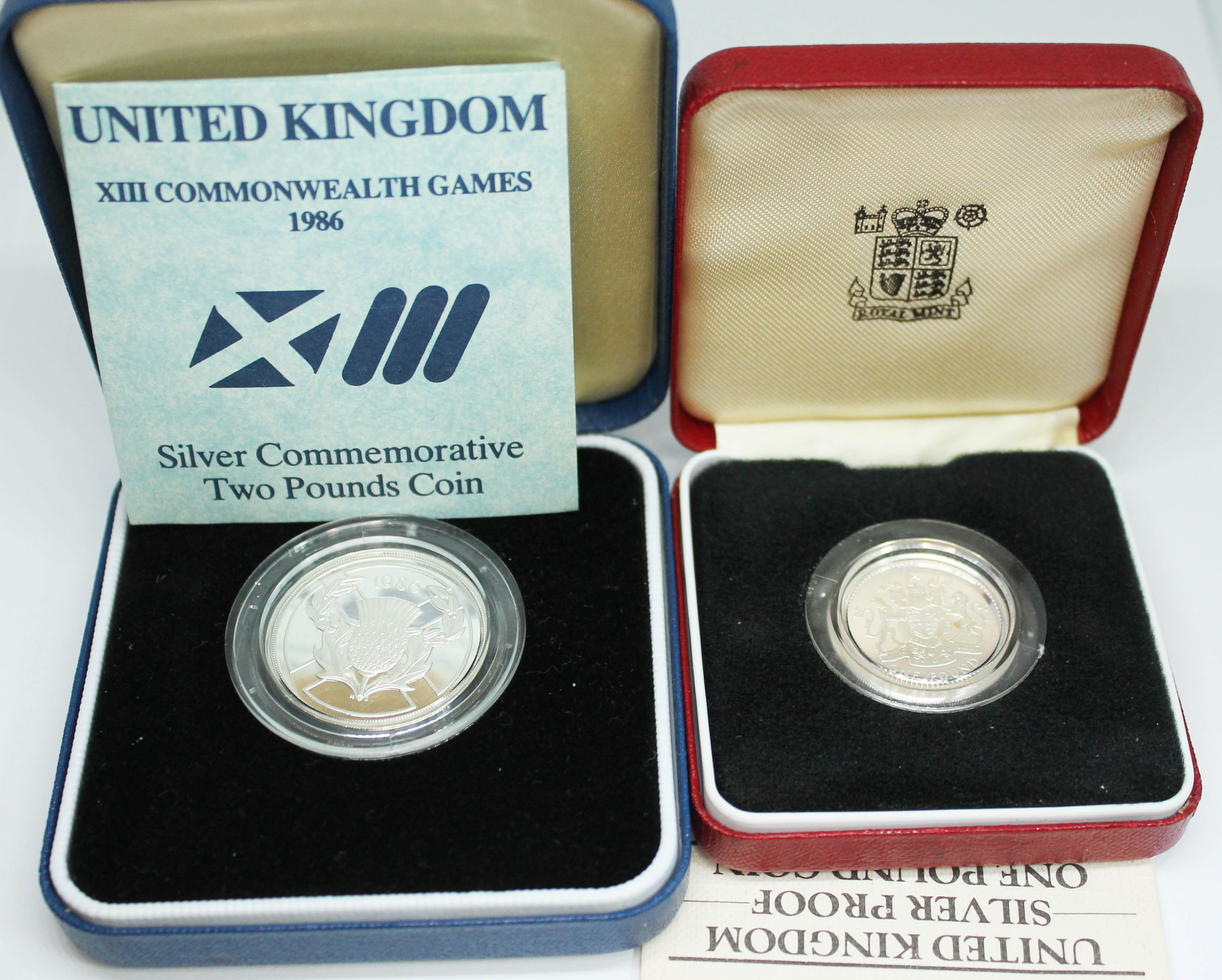 Royal Mint, Silver Commemorative two pound coin Scotland 1986, Elizabeth II, cased with