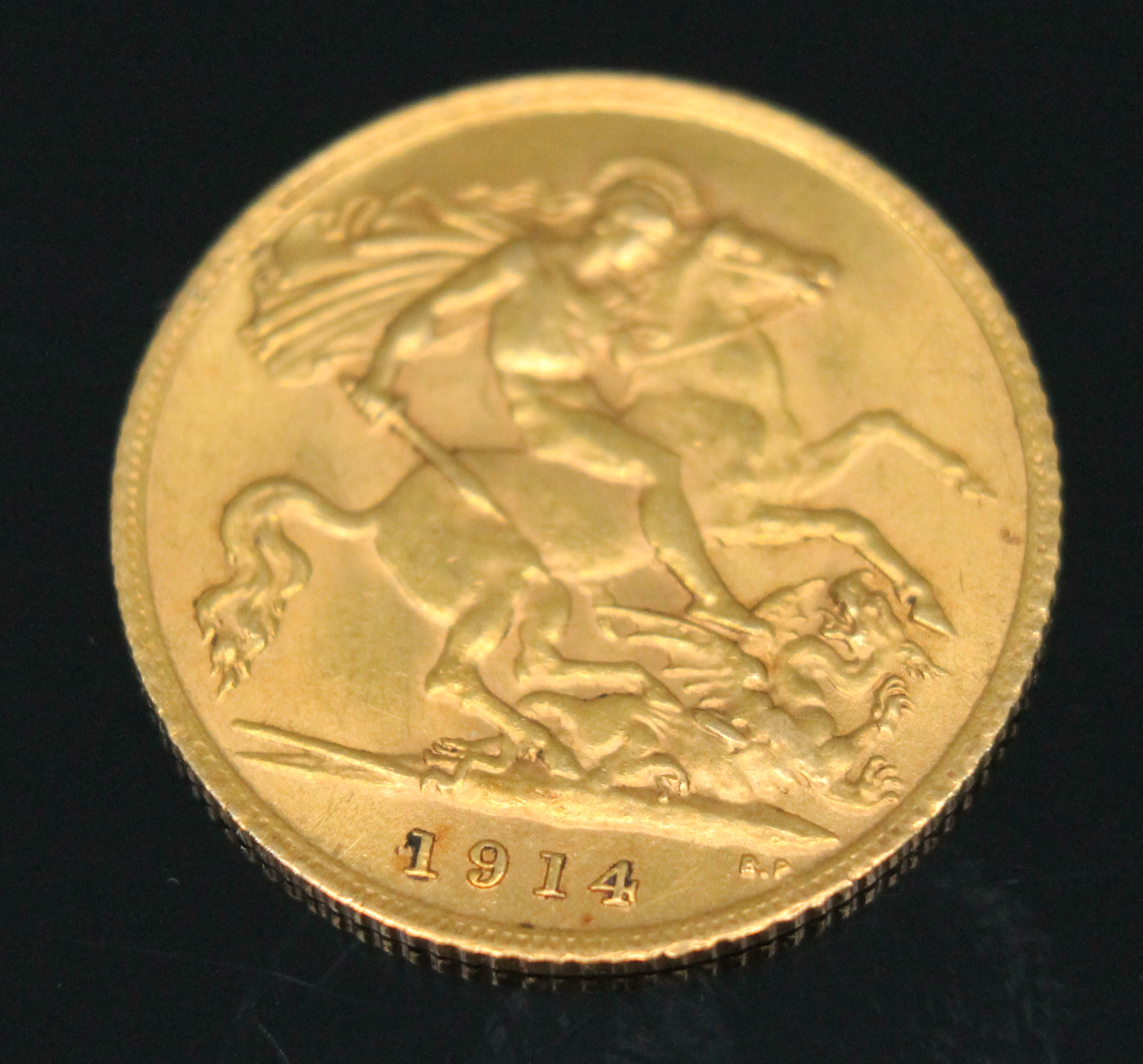 George V half sovereign 1914 with certificate ONLY 10% BUYER'S PREMIUM (INCLUSIVE OF VAT) NORMAL - Image 2 of 3