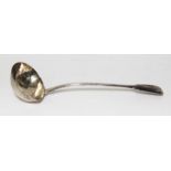 A Victorian silver ladle, Chawner & Co, London (date letter rubbed, probably 1872 or 1874), length