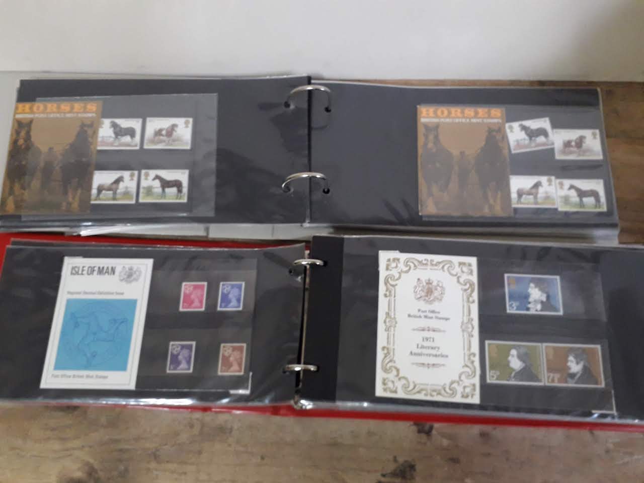 GB British Post Office mint stamp packs, 4 albums, circa 1970s, some high value, collectors packs, - Image 5 of 46