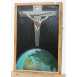 Geoffrey Nelson, 20th century school, oil on board after Salvador Dali 'Christ of St John of the