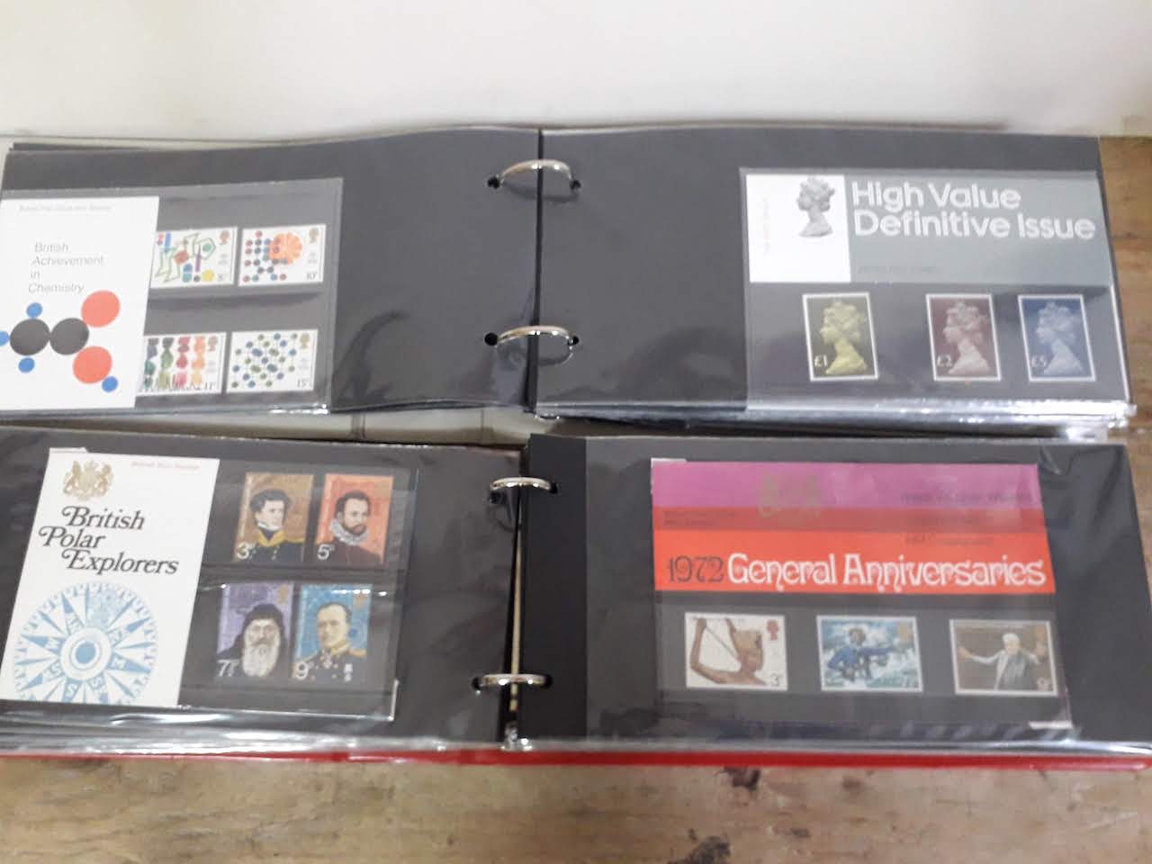 GB British Post Office mint stamp packs, 4 albums, circa 1970s, some high value, collectors packs, - Image 9 of 46