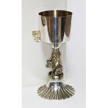 A silver goblet Royal Silver Jubilee 1977 Westminster Abbey Goblet, height 18.5cm, wt. 14 13oz,