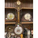 A wooden cased barometer - AF