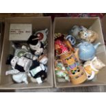 Twit twoo boxes of assorted owl teapots.