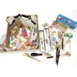 A box of assorted owl stationary to include letter openers, pens, stamps and bookmarks etc.