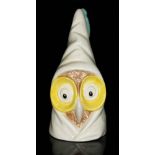 A Royal Worcester porcelain candle snuffer modelled as an owl.