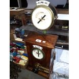 A mahogany cased railway signal box block indicator.