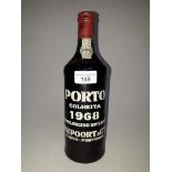 A bottle of 1968 Porto Colheita port, Niepoort, Porto, Portugal, level- low neck.