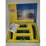 A boxed Hornby Dublo set 2007 0-6-0 tank passenger train S.R. with tracks.