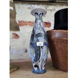 A large Doulton Lambeth Art vase, chip to base, height 39.5cm.