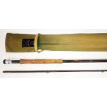 A vintage Hardy ESK 10' two piece fly fishing rod, #7 weight, with rod bag. Good condition, some