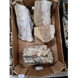 Four large rock samples.