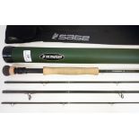 A Sage X 10'0" four piece fly fishing rod, model X 8100-4, #8 weight, 3 7/9oz with bag and rod tube.