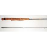 A G Loomis 7 3/4' two piece fly fishing rod, FR932, #2 weight. There has been a breakage to the