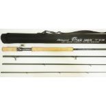 A Shakespeare 11' Oracle Switch Fly four piece fly fishing rod, #8/9 weight with rod tube. Good
