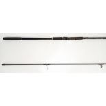 A Fox Warrior XT 12' two part carp fishing rod, 2.5lb test. Good condition, some signs of use/