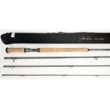 A John Norris 14'6" four piece salmon fishing rod, #9/10 weight, Spey 45g, with rod tube. Good