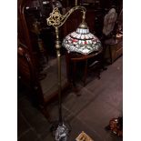 A Tiffany style standard lamp, height 163cm.