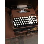 A vintage SCM Smith-Corona typewriter, designed by Ghia.