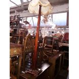 An early 20th century mahogany standard lamp, height 192cm.