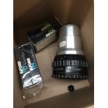 A large German Videoscope anamorphic lens, serial number 70838a together with other 4 lenses and
