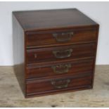 A four drawer specimen/filing cabinet, height 31cm.