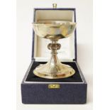 A cased silver goblet commemorating the 900th anniversary of Lincoln Cathedral, limited edition