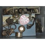 A quantity of scrap silver and other items including plated ware etc.