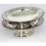 A pair of silver pedestal dishes, Frank Cobb & Co Ltd, Sheffield 1982, length 16cm, combined