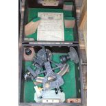 A WWII cased sextant.