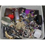 A box of costume jewellery.