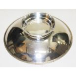 A hallmarked silver pedestal dish, diameter16cm, weight 7oz.