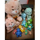 A box of vintage Care bears