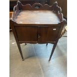 A mahogany washstand.