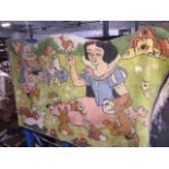 A Disneyland rug depicting Snow White and the 7 Dwarfs - appx 45 in x 59 in