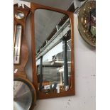 Teak framed mirror.