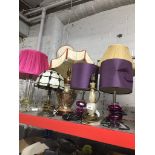 6 table lamps