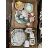 Two boxes of china teware