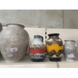 4 German vases