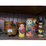 Russian dolls and other Russian items.